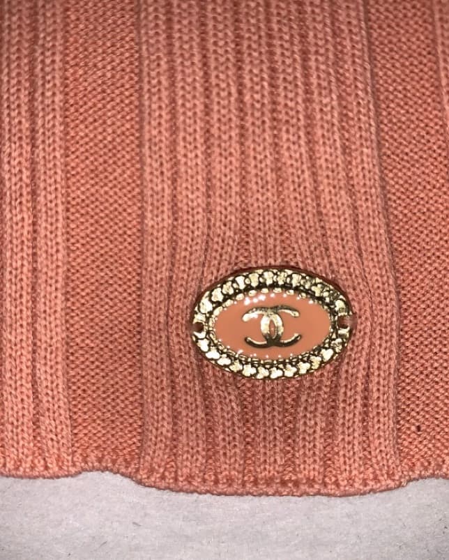 CHANEL size 38 peach cotton tank - Image 4