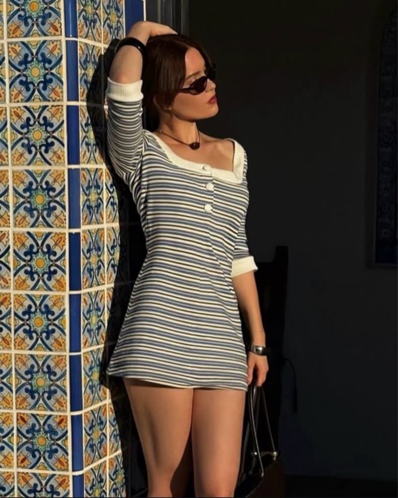 Fait Par Foutch Mykonos Stripe Dress - Image 3