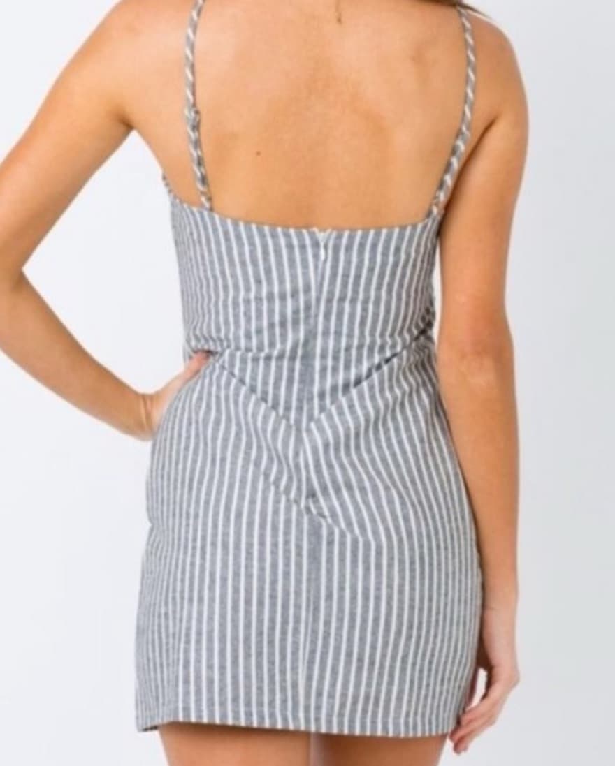 Pinstripe Mini Dress - Image 2