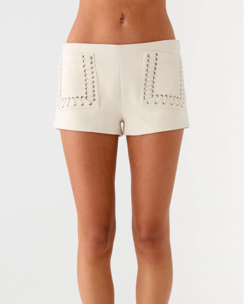 Suede Low Rise Mini Short - Image 1