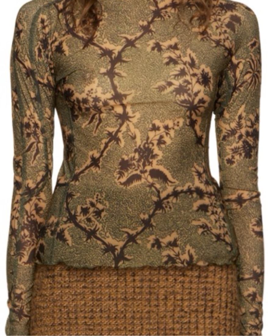 KNWLS Floral Mesh Top - Image 3