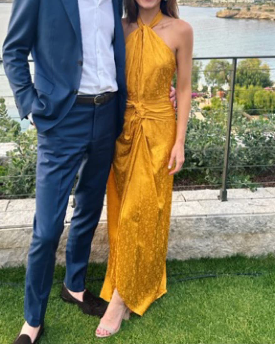 Johanna Ortiz Mustard Halter Maxi Dress - Image 1