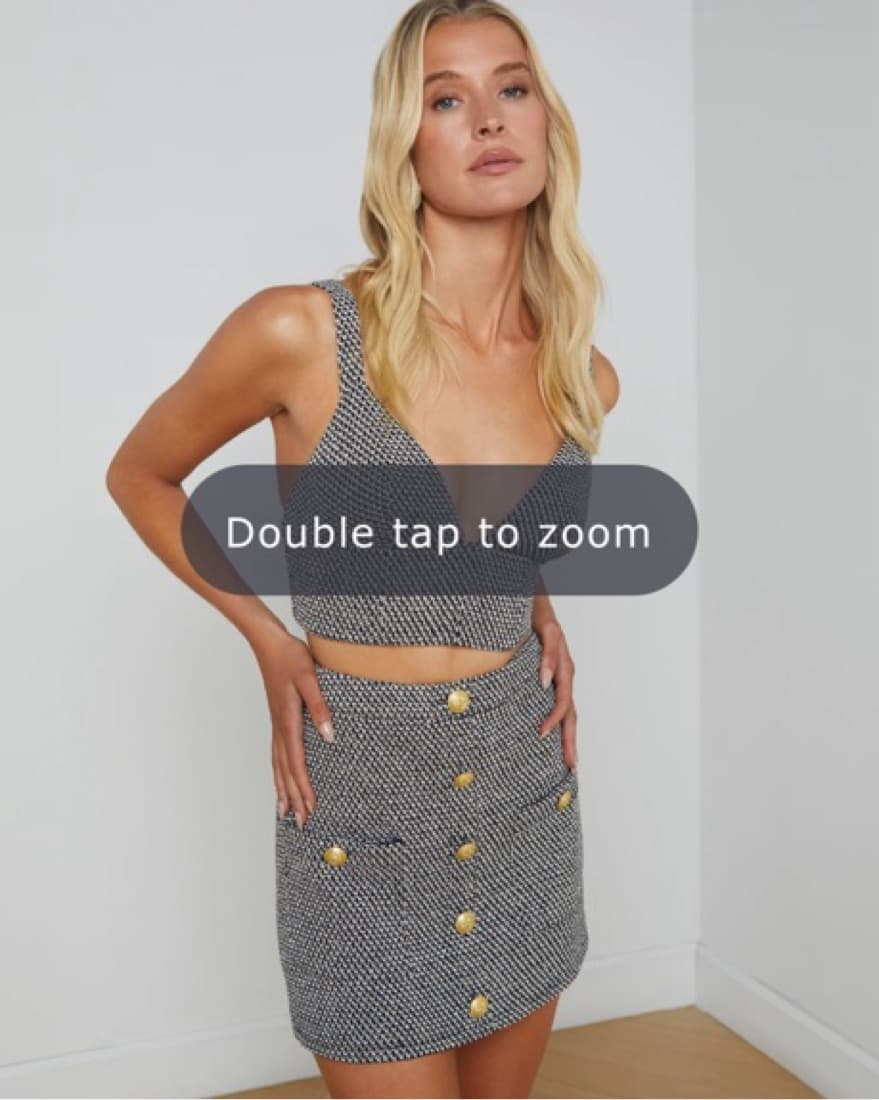 Knit Blazer Set W/Bra Top & Skirt - Image 3