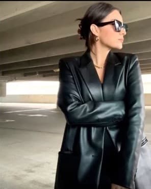 Zara Oversized Tailored Leather Blazer  - Image 2