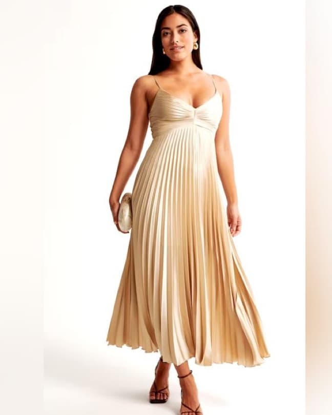 abercrombie & fitch satun pleaded dress - Image 1
