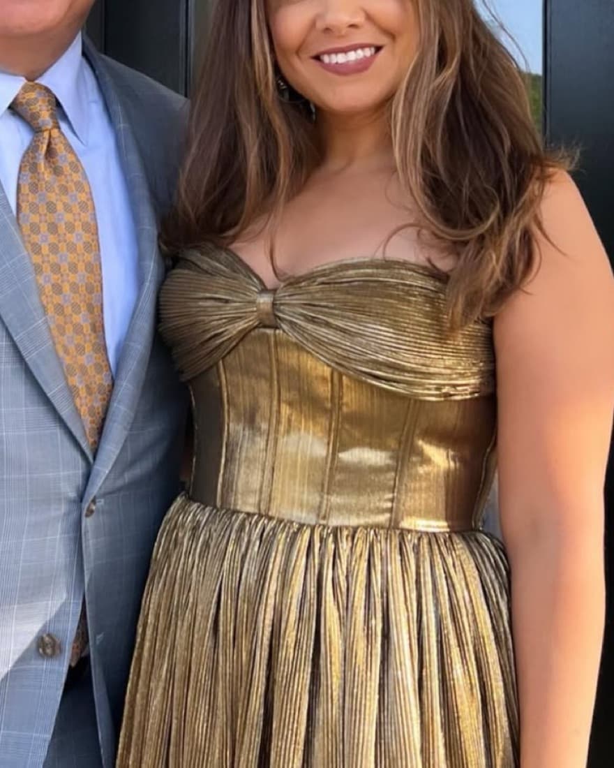 Shimmering Gold Maxi Dress Bronx & Banco - Image 2
