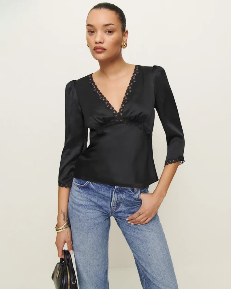 Reformation Ellery Silk Top - Image 1