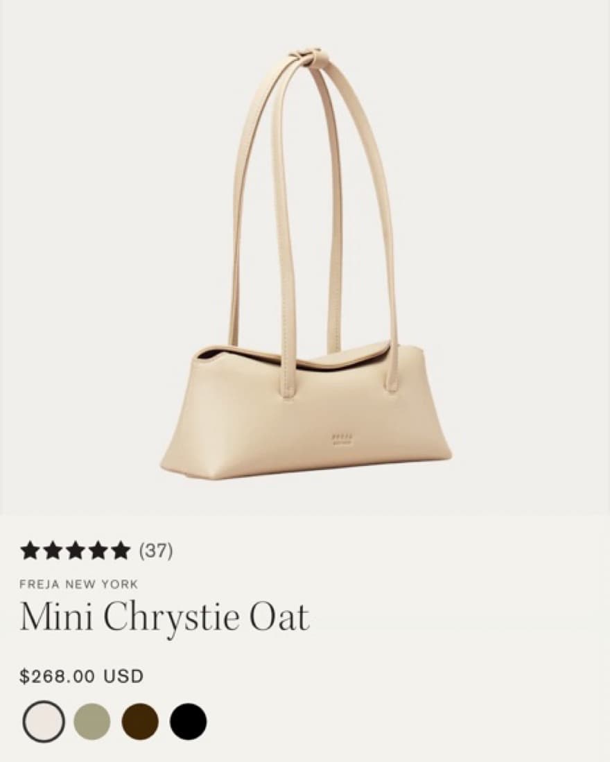 Mini Chrystie Bag  - Oat Handbag - Image 3