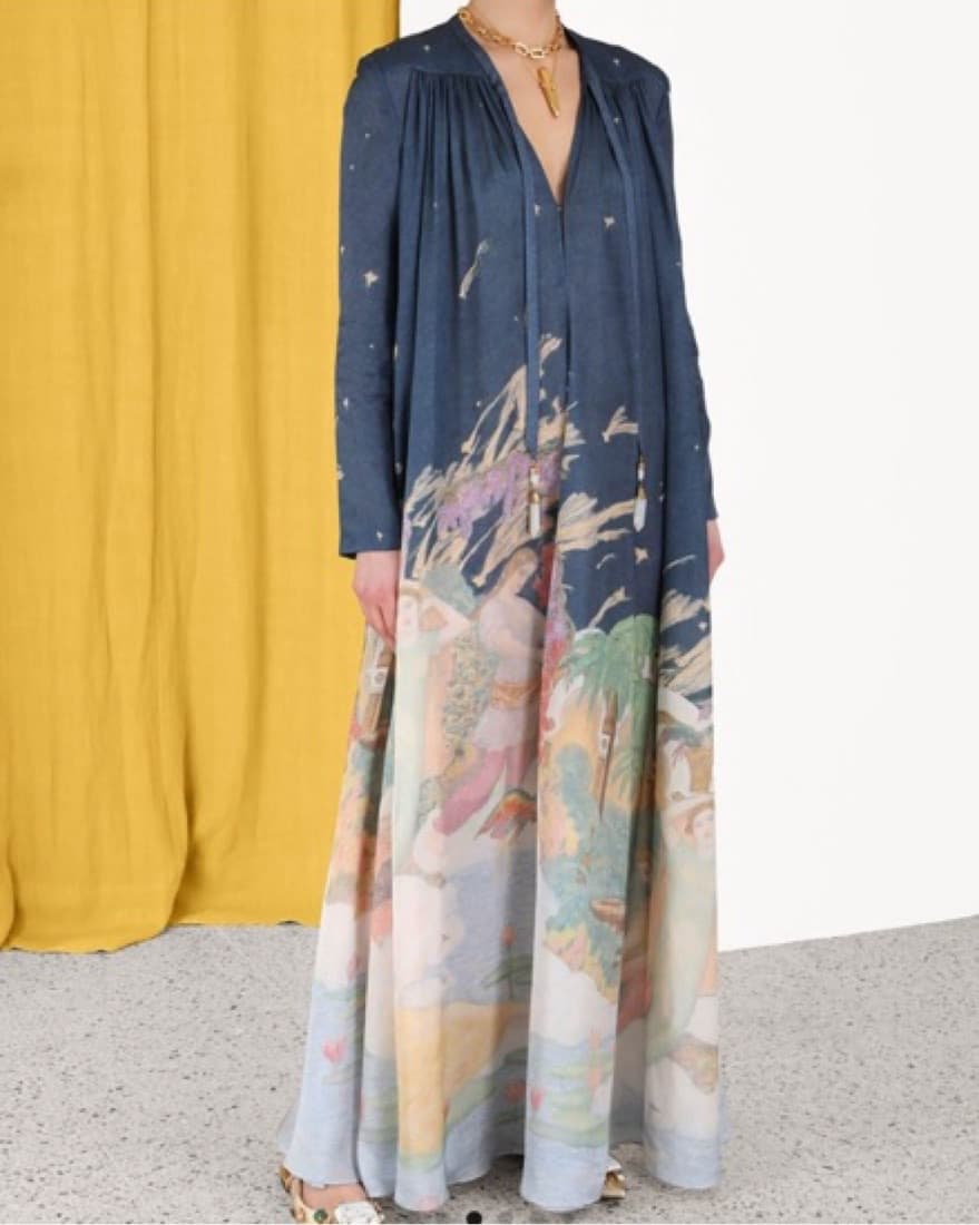 Paradise Printed Silk Maxi Dress - Image 4