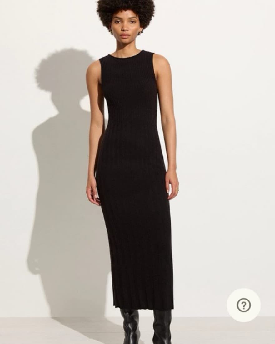 Faithfull Midi Black Knit Dress - Image 1