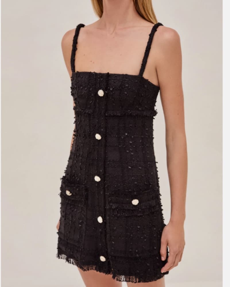 Alexis Mini Tweed dress Black  - Image 2
