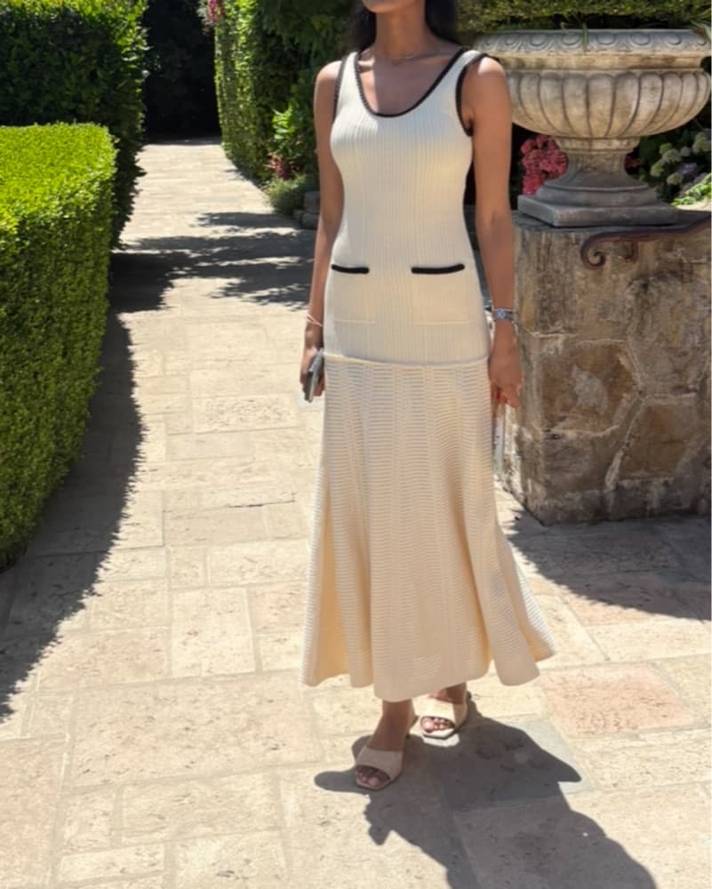 Sandro Pointelle Knit Dress - Image 2