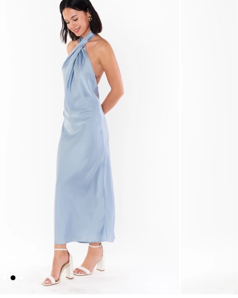 Satin Halter Midi Dress  - Image 2