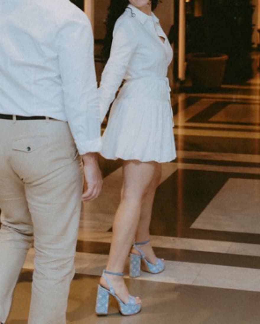 White Mini Collared Button Down Dress - Image 6