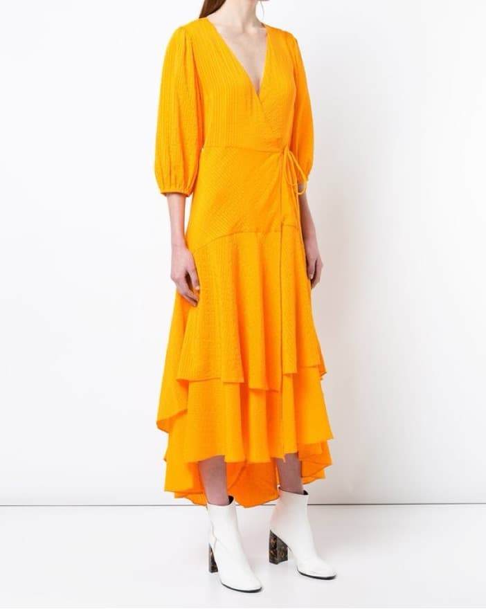Ganni Silk Wrap Dress - Image 3