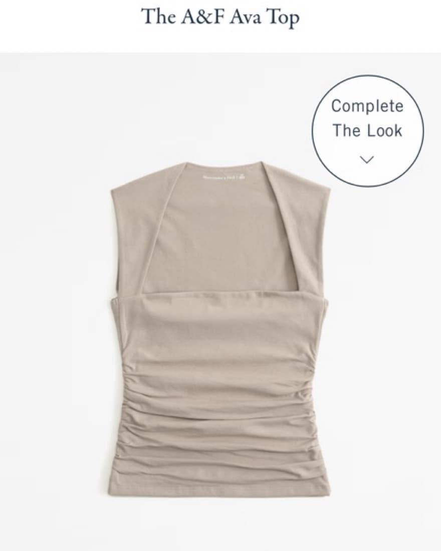 A&F Ava Tank Top in Cream  - Image 2