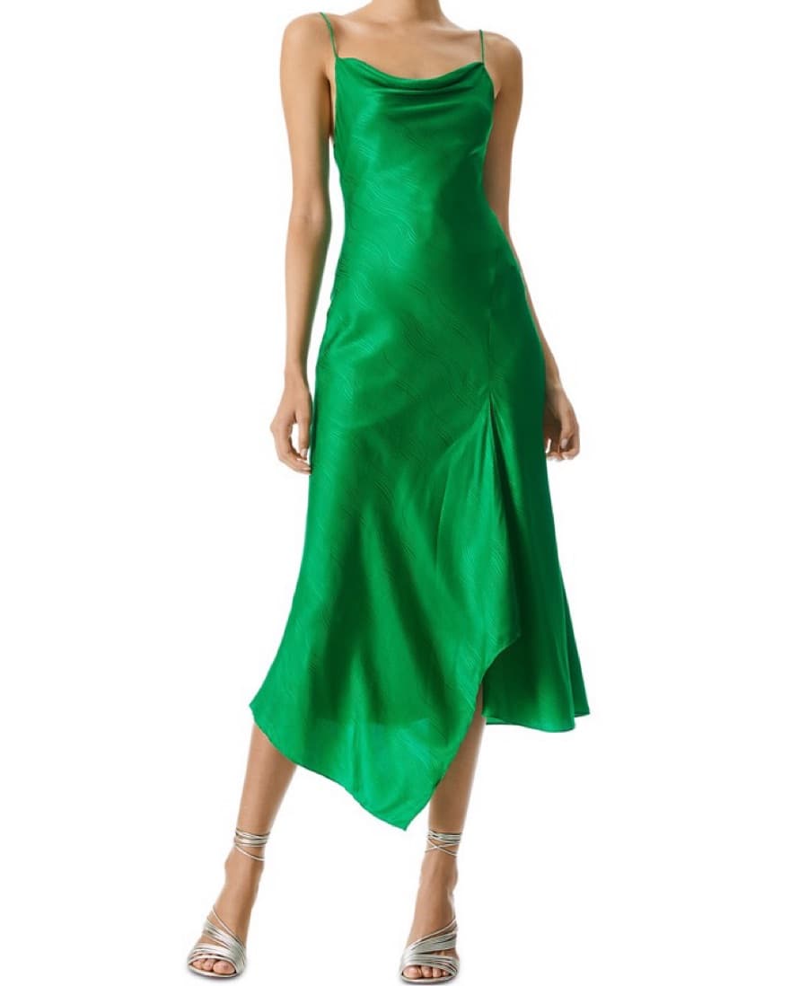 Alice and Olivia Silk Green Dress - Image 3