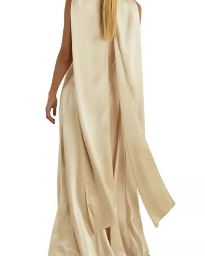 Fae Satin Cape Maxi Dress  - Image 2