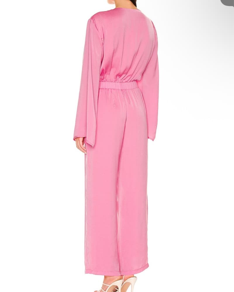 Pink Revolve Satin Jumpsuit - Image 4