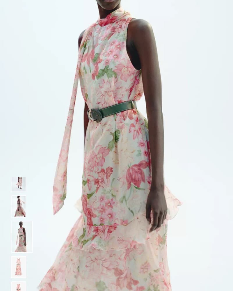 Long Floral Halter Dress - Image 2