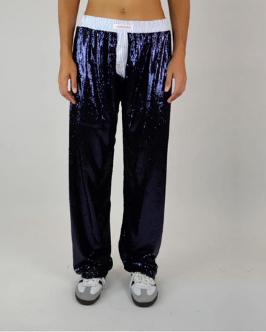 Handover Navy Sequin Pants - Image 1