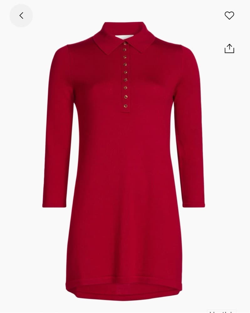 Red Reformation Wool Dress - Image 2