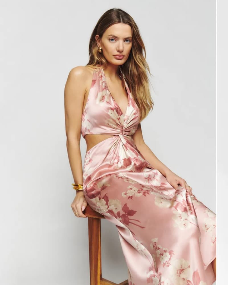 Reformation Nerida Silk Floral Dress - Image 2
