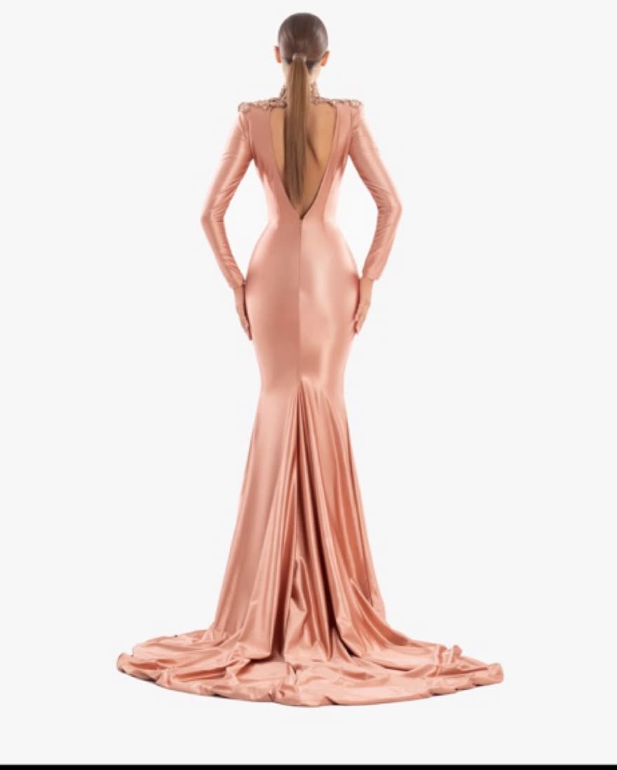 Custom Evening Gown Size 4, 34B/C  - Image 3