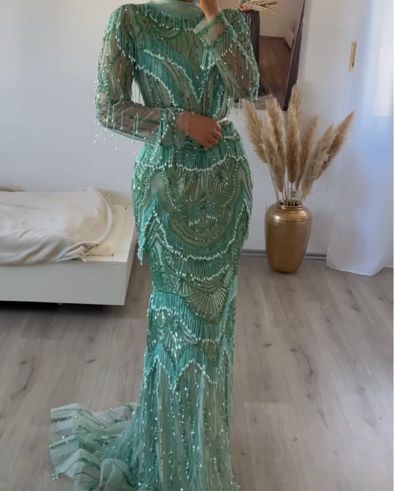 Beaded Albina dyla Open-back Gown - Image 5