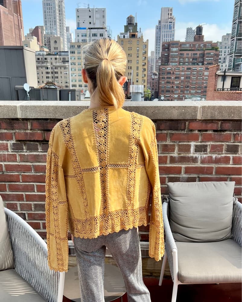 Western vintage Lace Leather Jacket  - Image 1