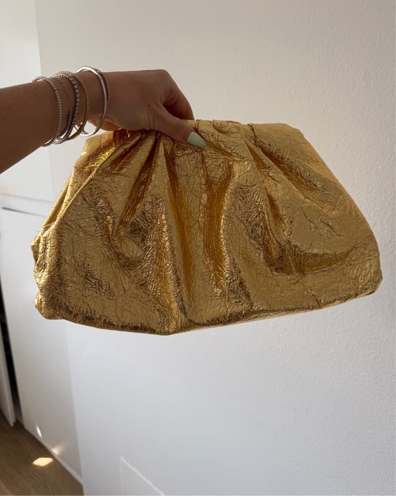 Bottega Gold Pouch Clutch  - Image 1