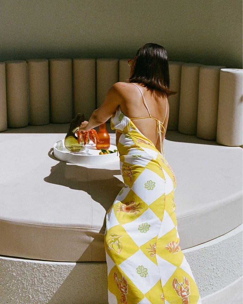 Sabo Skirt White/yellow Print Maxi Dress - Image 3
