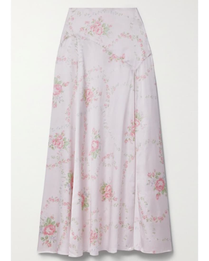 LoveShackFancy Foral Print Skirt  - Image 1
