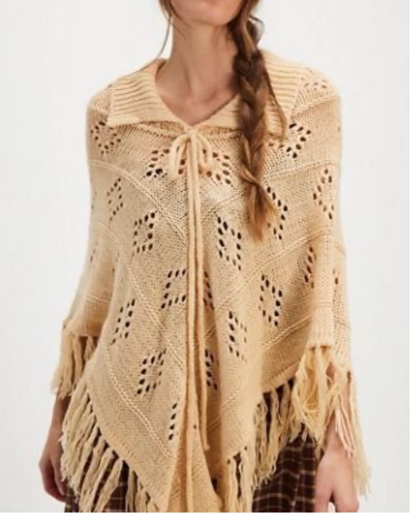 Free People X Understated Leather Poncho - Image 2