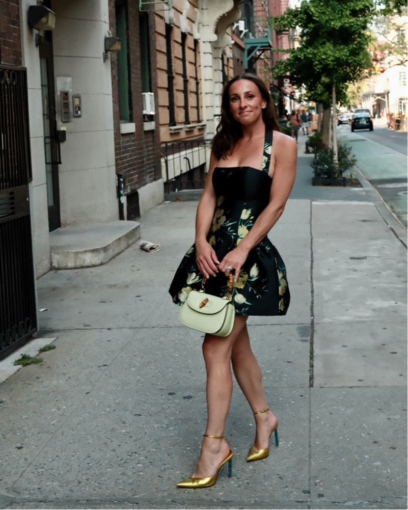 De La Vali Floral Satin Mini Dress - Image 4