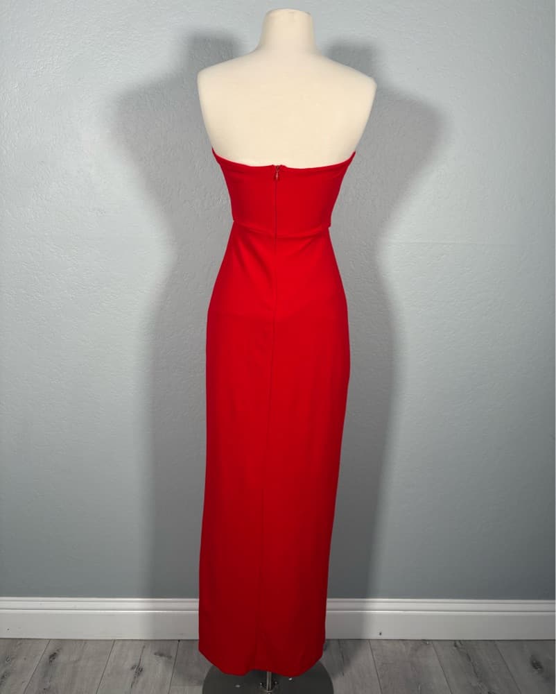 Lulus Red Strapless Maxi Dress XS - Image 4