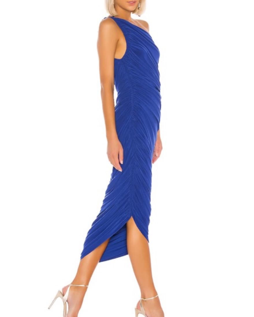 Norma Kamali Blue Diana Dress - Image 3