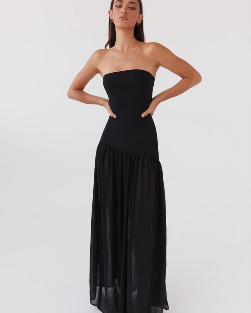 Black Pepper Mayo Strapless Maxi Dress - Image 5