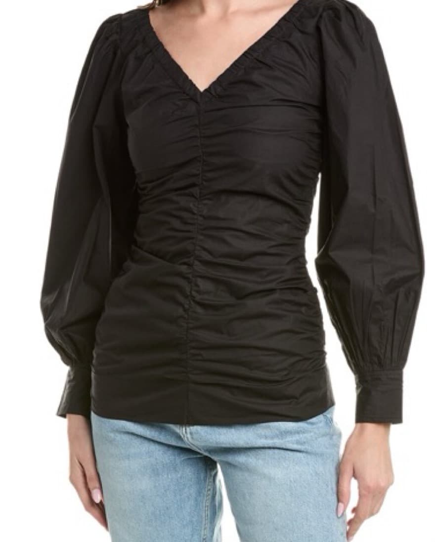Poplin Gathered Blouse  - Image 1