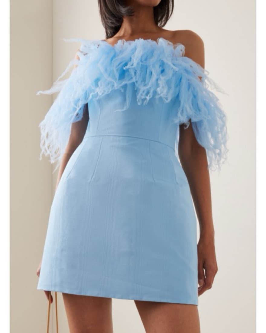 Oscar De La Renta Blue Mini Dress - Image 1