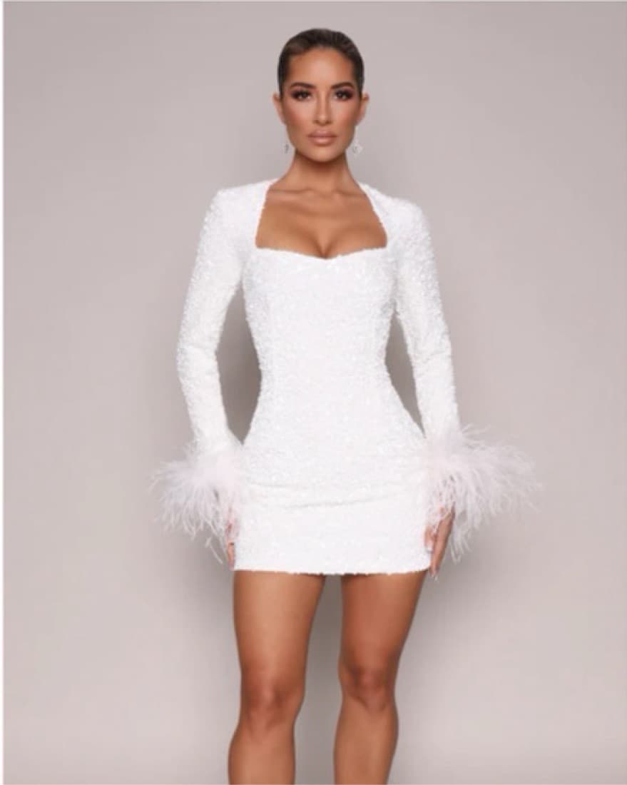 Feather Dress (Bachelorette + Birthday) - Image 2