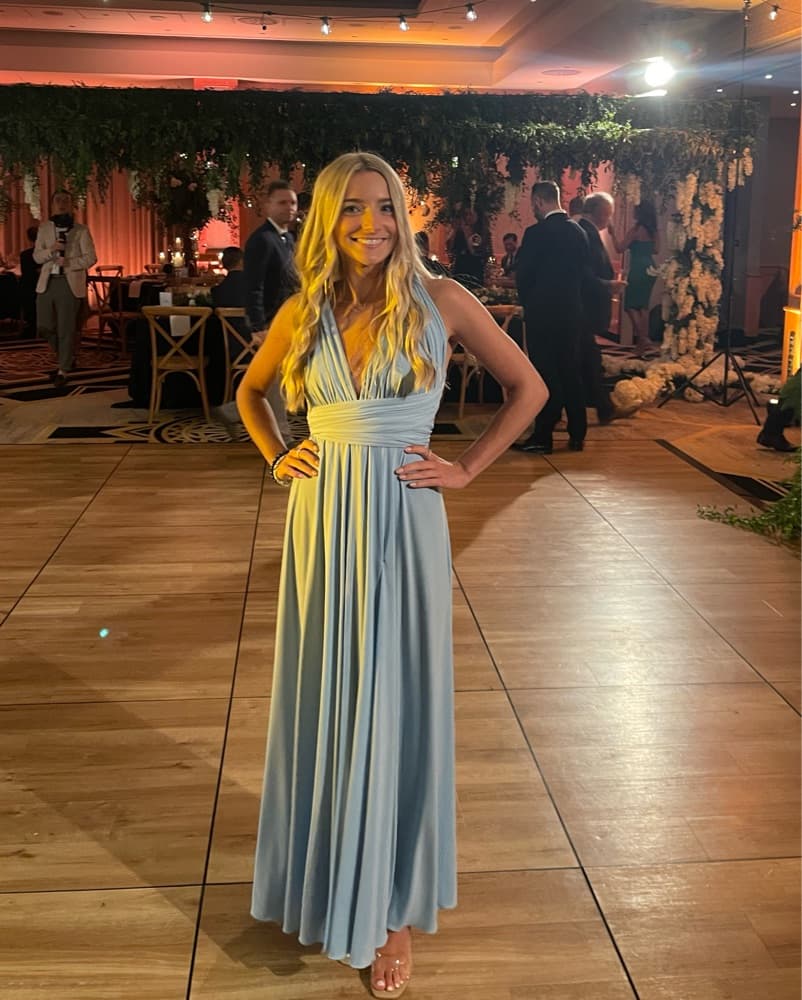 Tailor-made Baby Blue Dress - Image 2
