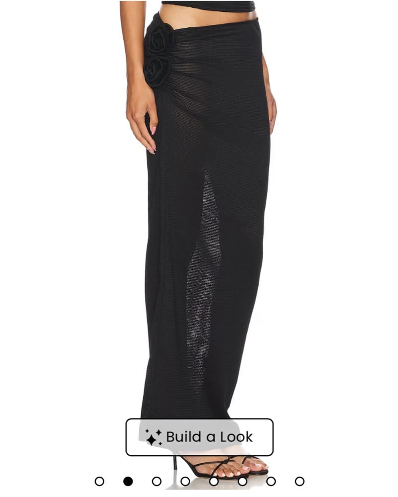 Elegant Set - Black Halter, Low Skirt - Image 3