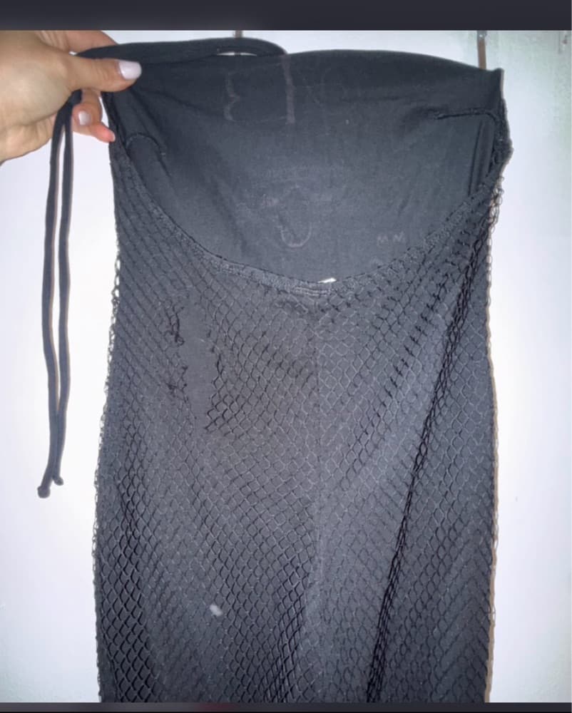 Agua Bendita Black Mesh String Dress  - Image 4