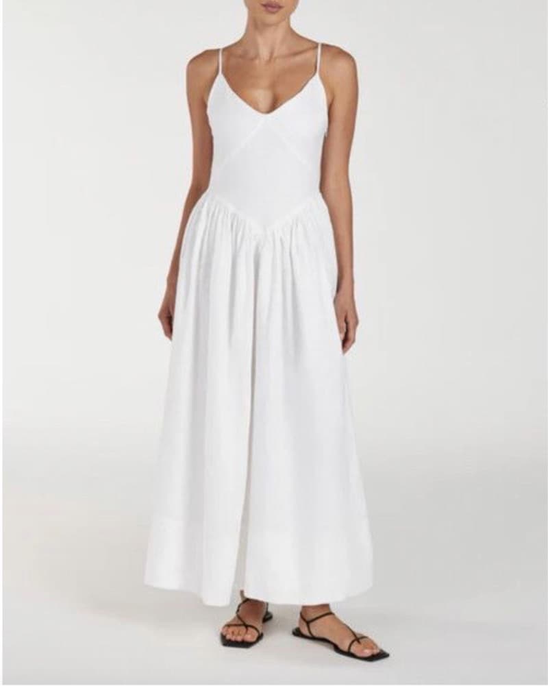 Dissh Lexi White Linen Dress - Image 2