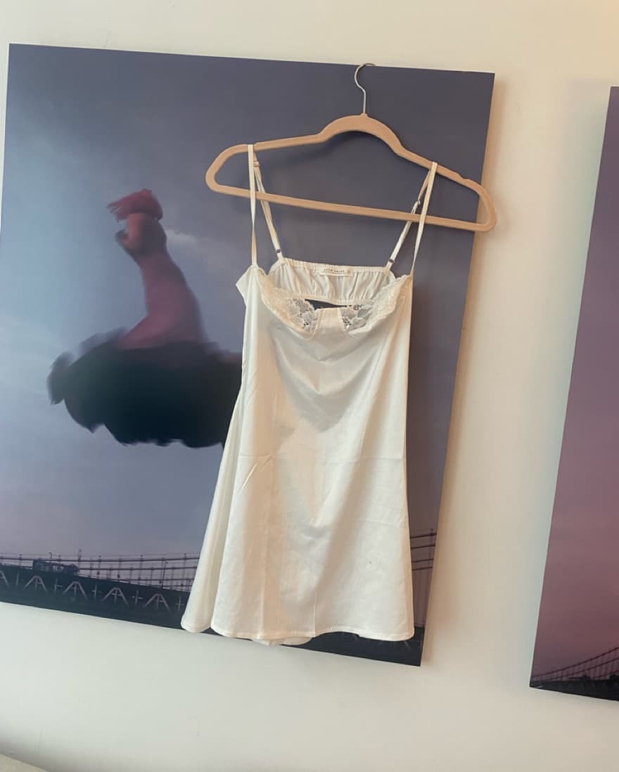 12th Tribe Candace White Mini Slip Dress - Image 4