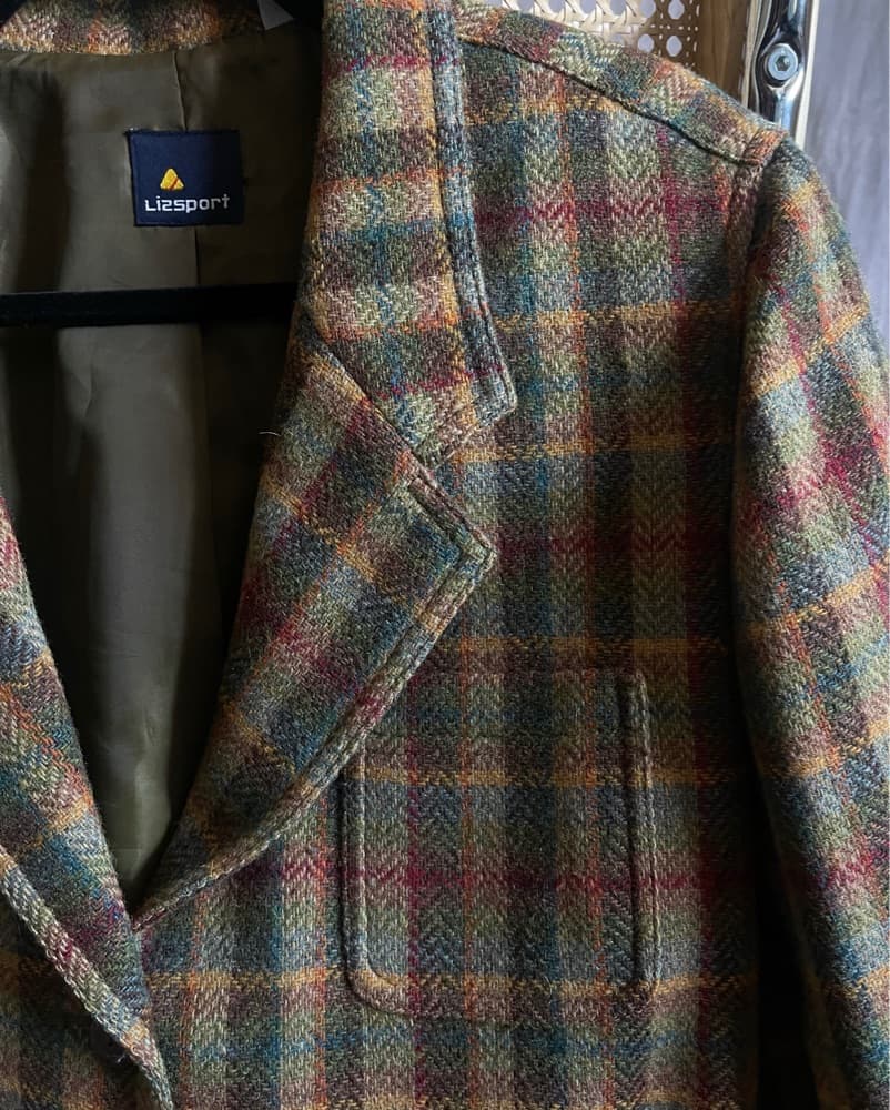 Vinrage Plaid Blazer Jacket - Image 2