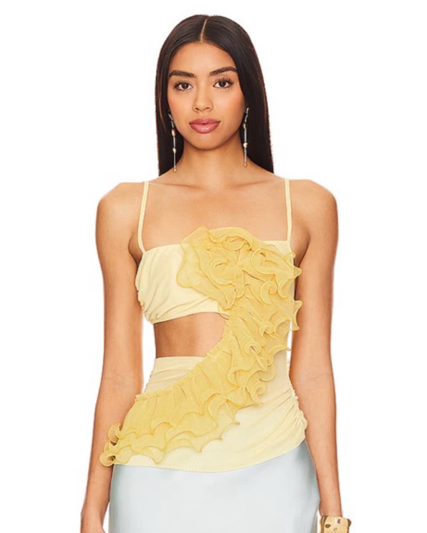 Yellow Floral Bec And Bridge Top - Image 4