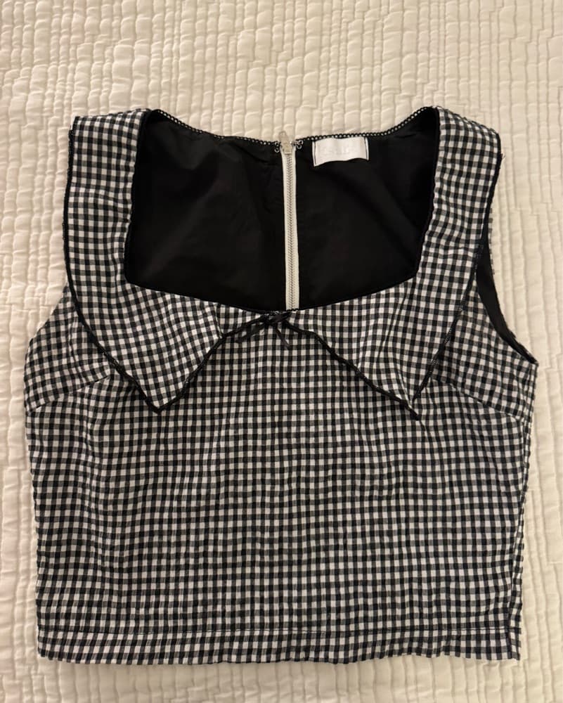 Gingham Cropped Top - Image 2