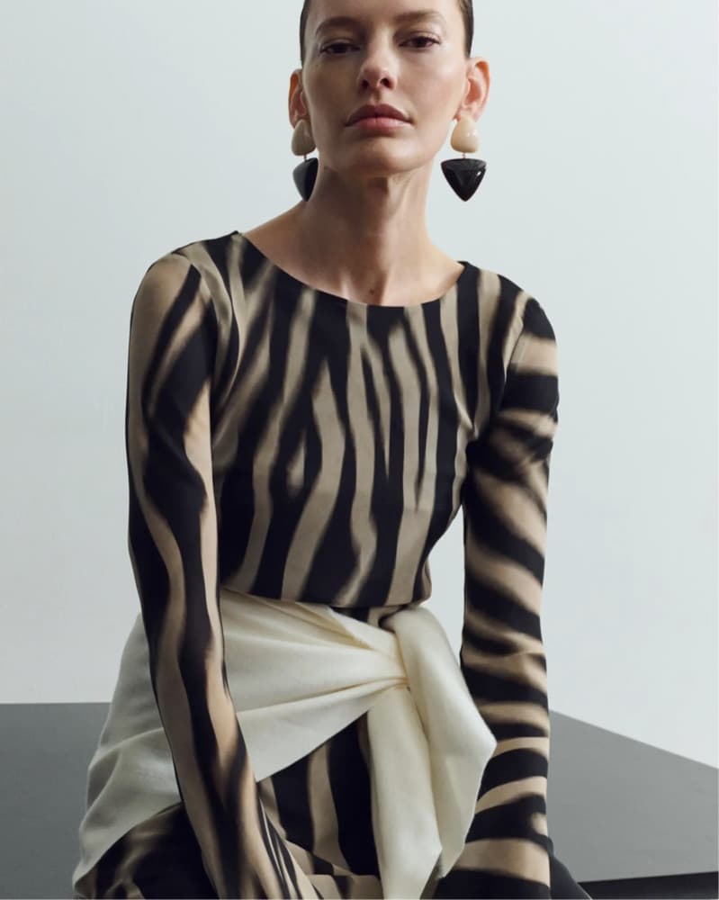 Mango A-Line Zebra Animal Print Dress - Image 6